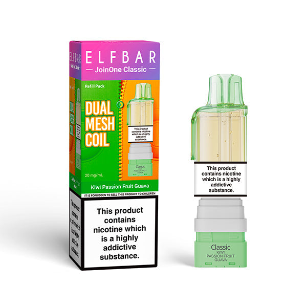 ELFBAR JOIN ONE 15 CLASSIC nachfüllbarer Pod Kiwi Passion Fruit Guava – ELFBAR Join One 15 Classic Pod 20mg