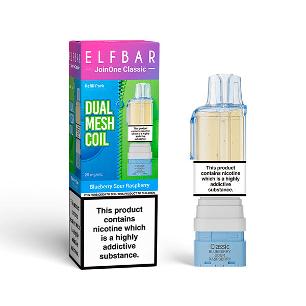 ELFBAR JOIN ONE 15 CLASSIC nachfüllbarer Pod Blueberry Sour Raspberry – ELFBAR Join One 15 Classic Pod 20mg