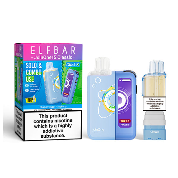ELFBAR JOIN ONE 15 CLASSIC Starter Kit Blueberry Sour Raspberry 20mg
