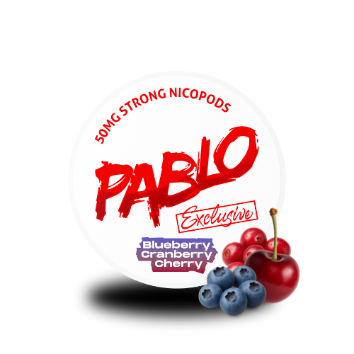 PABLO Exclusive Blueberry Cranberry Cherry - PABLO tabakfreie Nicopods Slim 50 mg/g
