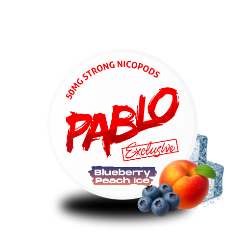 PABLO Exclusive Blueberry Peach Ice - PABLO tabakfreie Nicopods Slim 50 mg/g