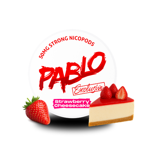 PABLO Exclusive Strawberry Cheesecake - PABLO tabakfreie Nicopods Slim 50 mg/g