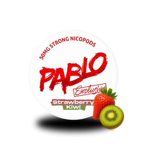 PABLO Exclusive Strawberry Kiwi - PABLO tabakfreie Nicopods Slim 50 mg/g