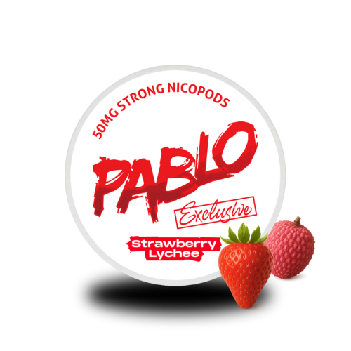 PABLO Exclusive Strawberry Lychee - PABLO tabakfreie Nicopods Slim 50 mg/g