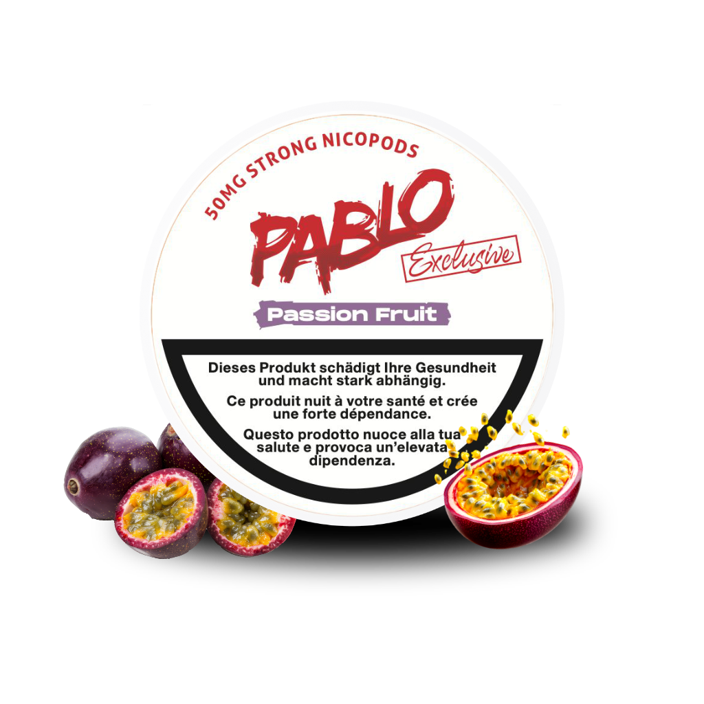 PABLO Exclusive Passion Fruit - PABLO tabakfreie Nicopods Slim 50 mg/g