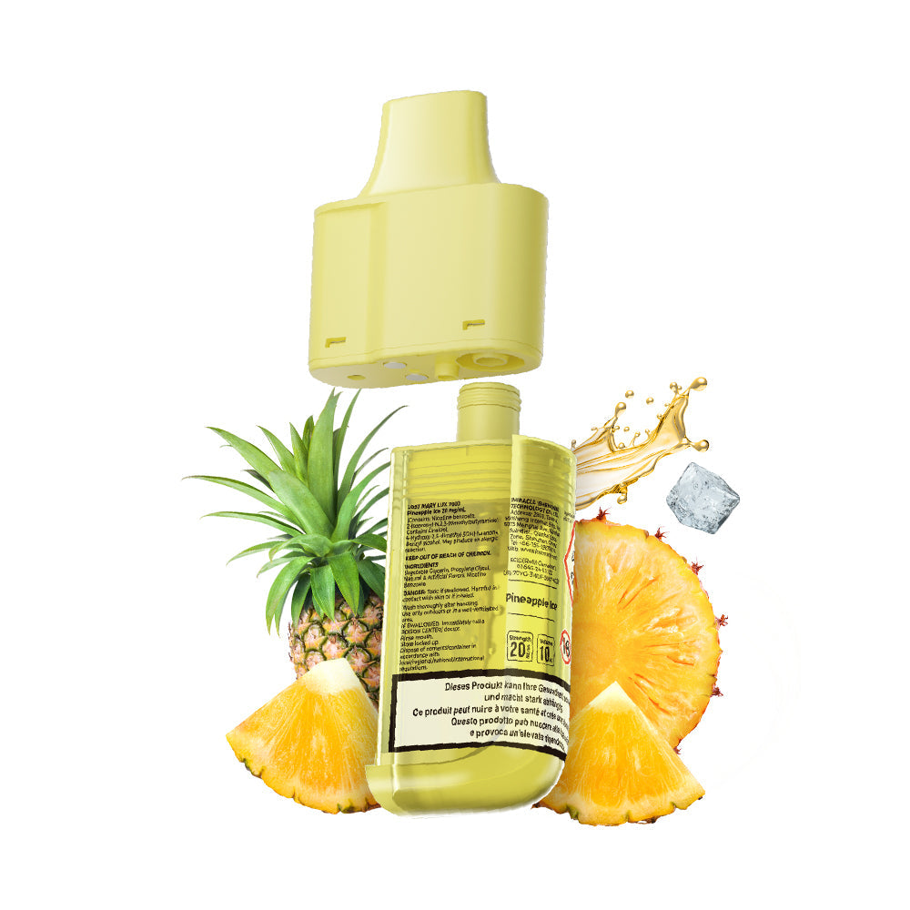 Lost Mary LUX 7000 Pod Pineapple Ice – 20 mg/ml, 12 ml, 0.8 Ohm Mesh Coil