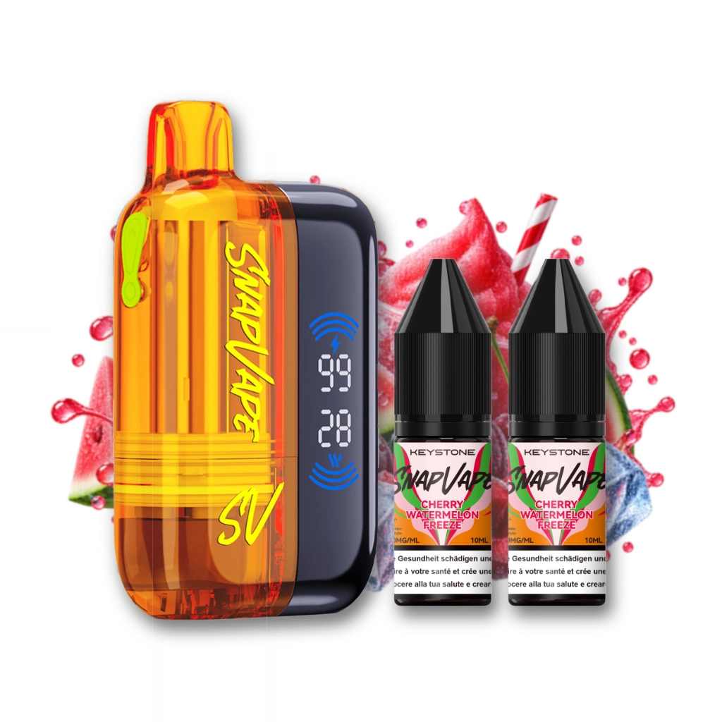 SnapVape Starter Kit | Akkuträger + Leerpod + 2x E-Liquid Cherry Watermelon Freeze (20mg/ml)
