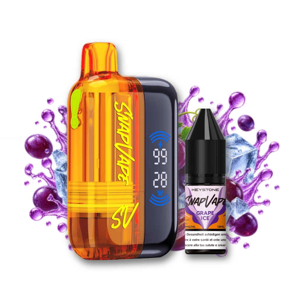 SnapVape Starter Kit | Akkuträger + Leerpod + 1x E-Liquid Grape Ice (20mg/ml)