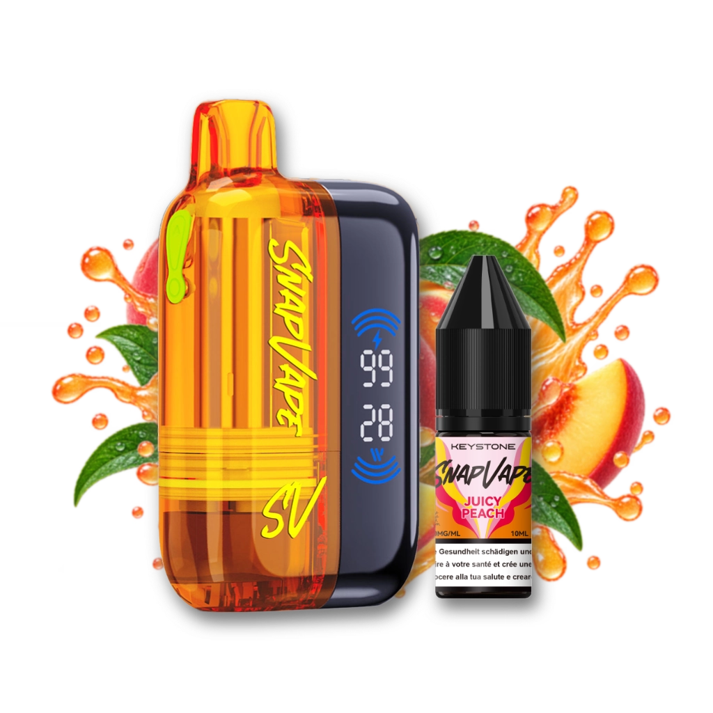 SnapVape Starter Kit | Akkuträger + Leerpod + 1x E-Liquid Juicy Peach (20mg/ml)