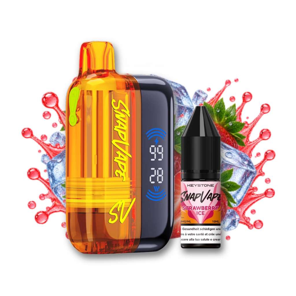 SnapVape Starter Kit | Akkuträger + Leerpod + 1x E-Liquid Strawberry Ice (20mg/ml)