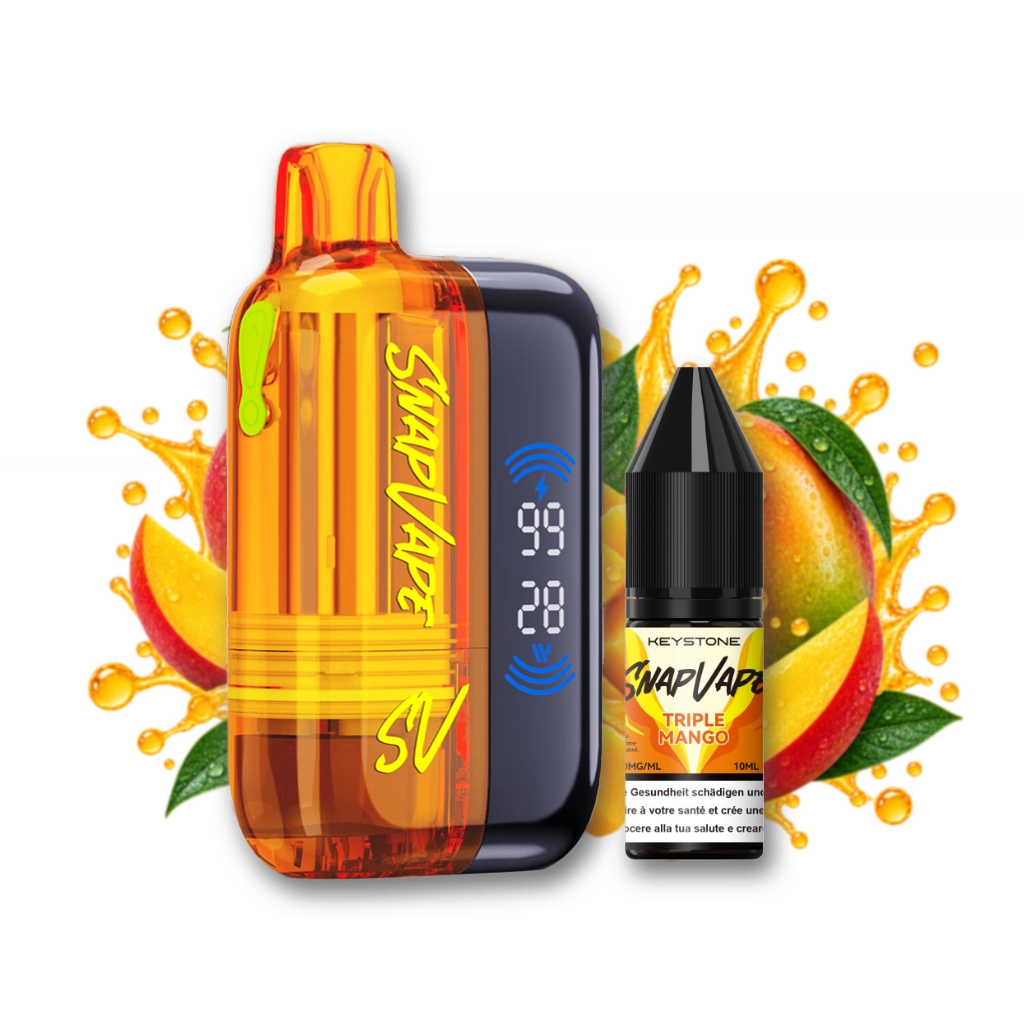 SnapVape Starter Kit | Akkuträger + Leerpod + 1x E-Liquid Triple Mango (20mg/ml)