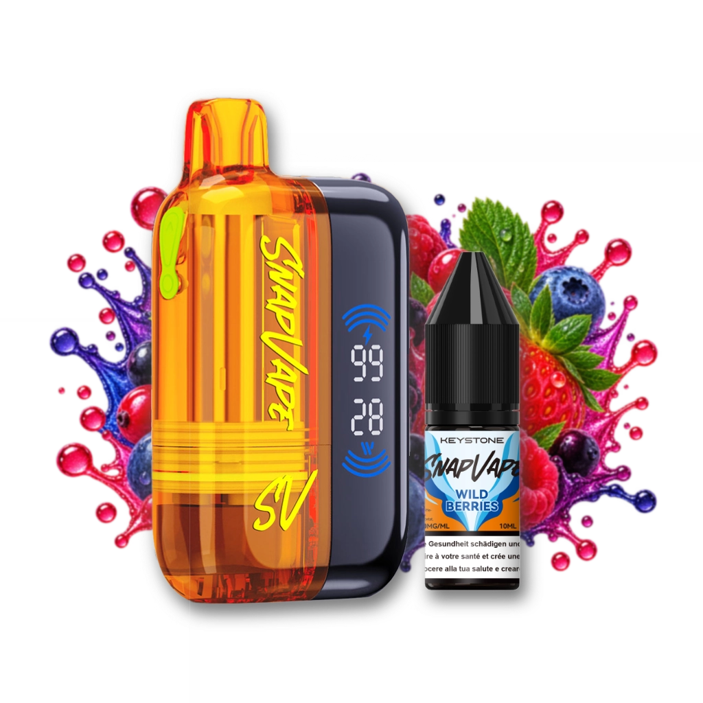 SnapVape Starter Kit | Akkuträger + Leerpod + 1x E-Liquid Wild Berries (20mg/ml)