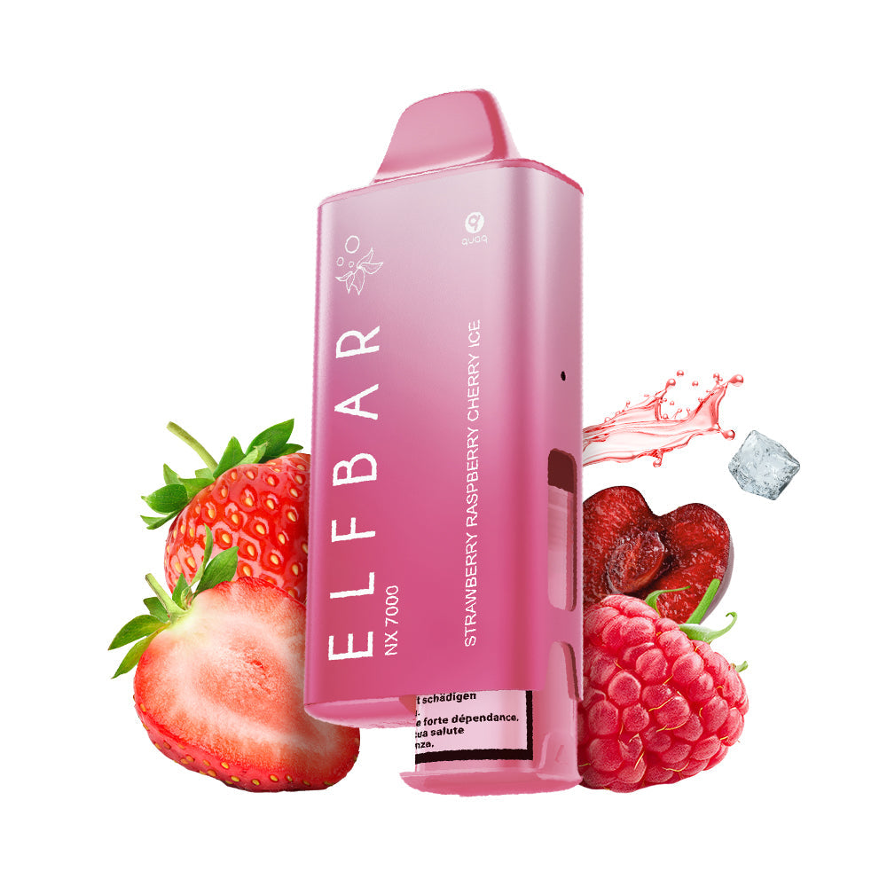ELFBAR NX7000 Strawberry Raspberry Cherry Ice Vape Kit 20 mg/ml 7000 Puffs