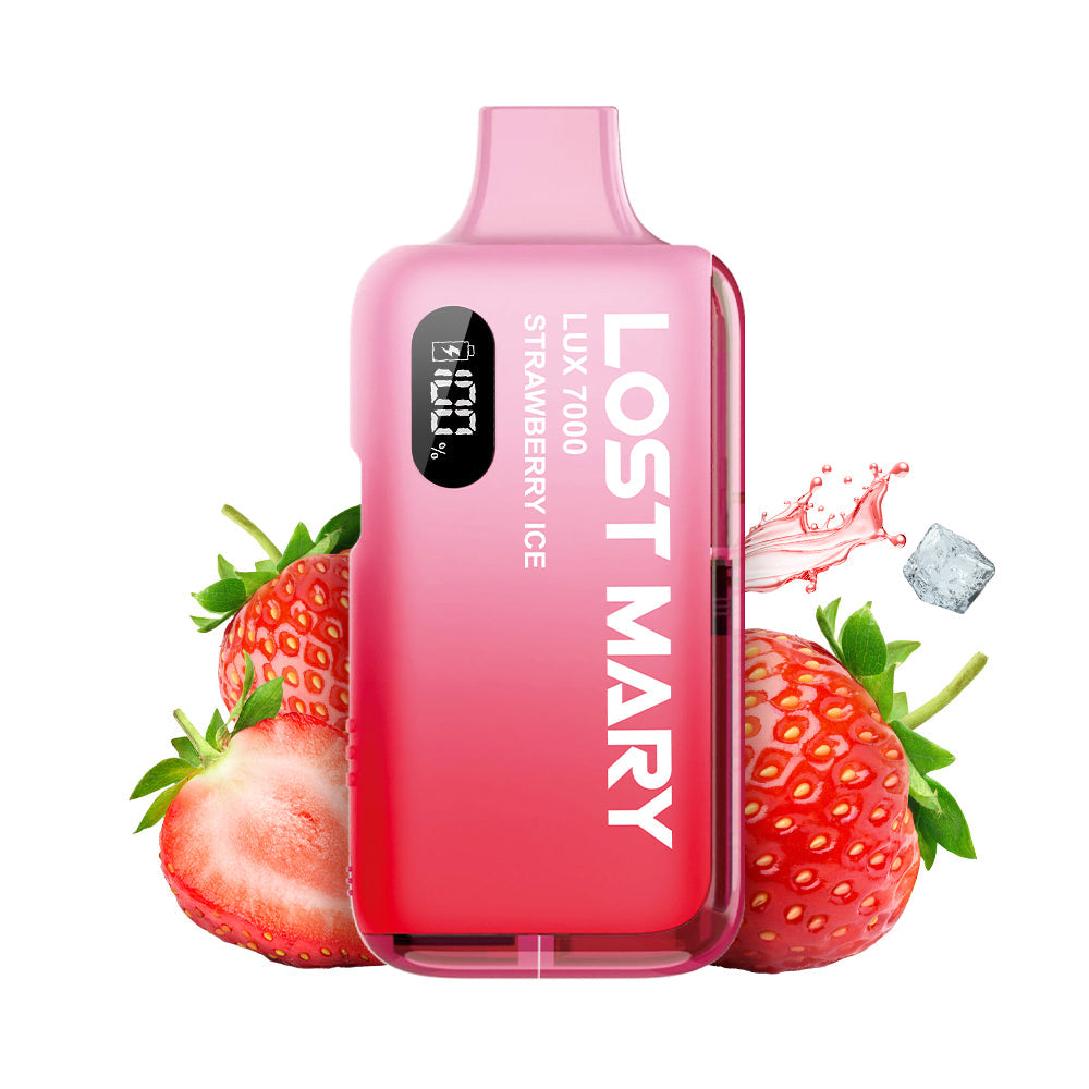 LOST MARY LUX7000 Vape Kit Strawberry Ice – Lost Mary LUX7000 Vape Kit Strawberry Ice, 20 mg/ml, bis zu 7000 Puffs