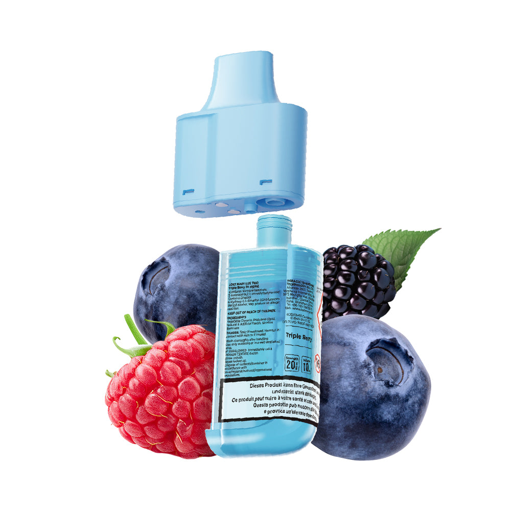 Lost Mary LUX 7000 Pod Triple Berry – 20 mg/ml, 12 ml, 0.8 Ohm Mesh Coil