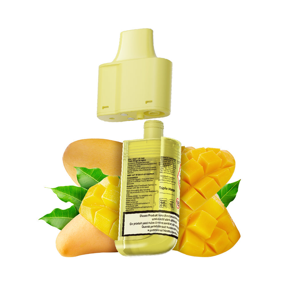 Lost Mary LUX 7000 Pod Triple Mango – 20 mg/ml, 12 ml, 0.8 Ohm Mesh Coil