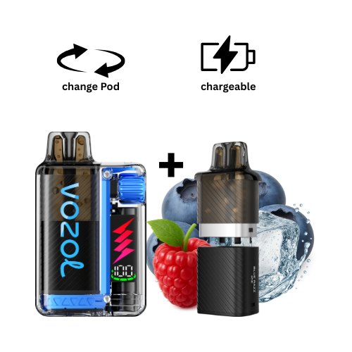 VOZOL Vista Kit Blue Razz Ice VOZOL Vista Plug Vape Kit Blue Razz Ice