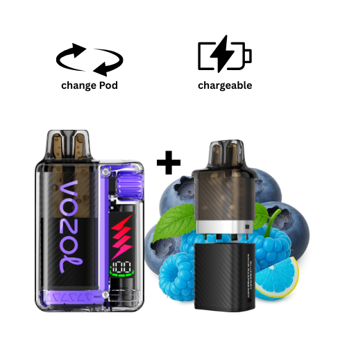 VOZOL Vista Kit Blueberry Sour Raspberry VOZOL Vista Plug Vape Kit Blaubeere & saure Himbeere