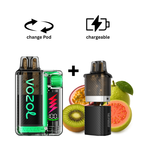 VOZOL Vista Kit Kiwi Passion Fruit Guava VOZOL Vista Plug Vape Kit Kiwi, Passionsfrucht & Guave