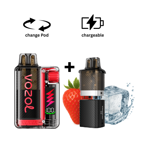 VOZOL Vista Kit Strawberry Ice VOZOL Vista Plug Vape Kit Erdbeere Ice
